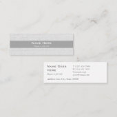 クラシックな専門の灰色の小型名刺 スキニー名刺 (正面/裏面)