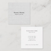 クラシックな専門の灰色の正方形の名刺 スクエア名刺 (正面/裏面)