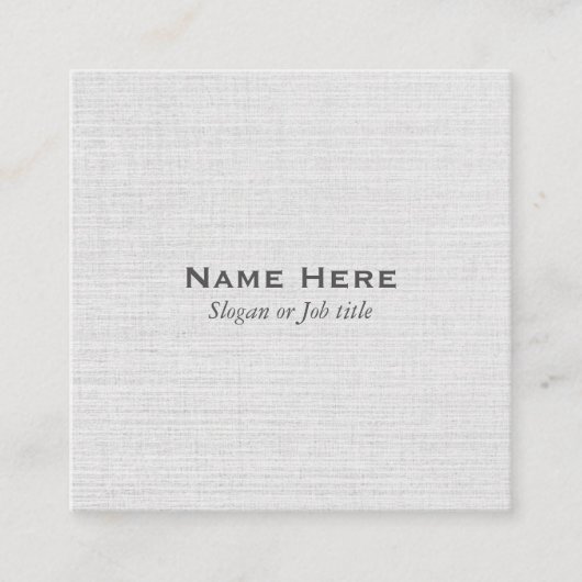 クラシックな専門の灰色の正方形の名刺 スクエア名刺 (正面)
