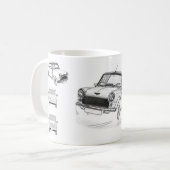 クラシックな小型マグ コーヒーマグカップ (正面左)