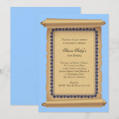 クラシックな巻物招待状 招待状 (正面/裏面)