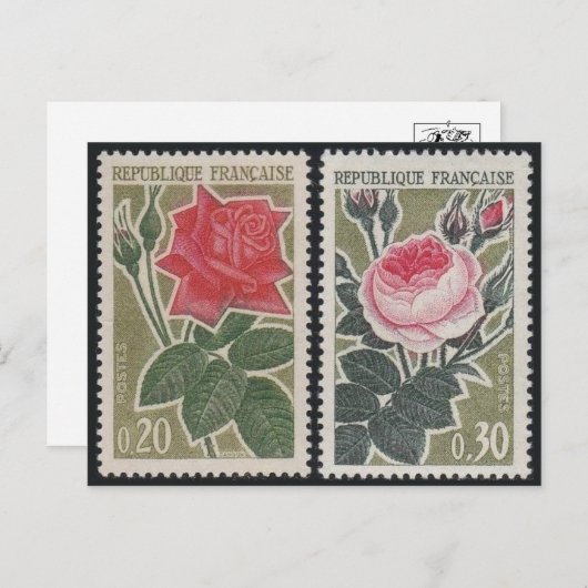 クラシックな彫刻スタンプのポストカード ポストカード (正面/裏面)