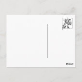 クラシックな彫刻スタンプのポストカード ポストカード (裏面)