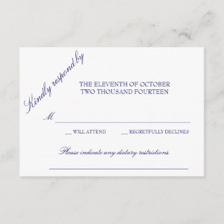 クラシックな応答カード 出欠カード