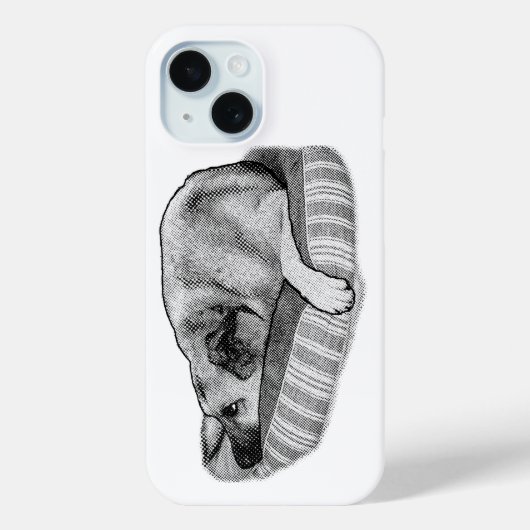 クラシックな快適さ リラックスベッドの犬 Case-Mate iPhoneケース (裏面)