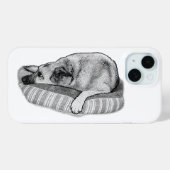 クラシックな快適さ リラックスベッドの犬 Case-Mate iPhoneケース (裏面 (横))