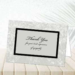 クラシックな悔やみや弔慰のサンキューカード サンキューカード