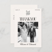 クラシックな感謝カード サンキューカード (正面/裏面)