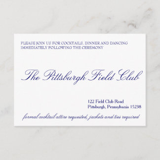 クラシックな披露宴カード エンクロージャーカード