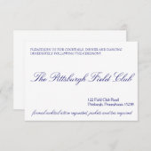 クラシックな披露宴カード エンクロージャーカード (正面/裏面)