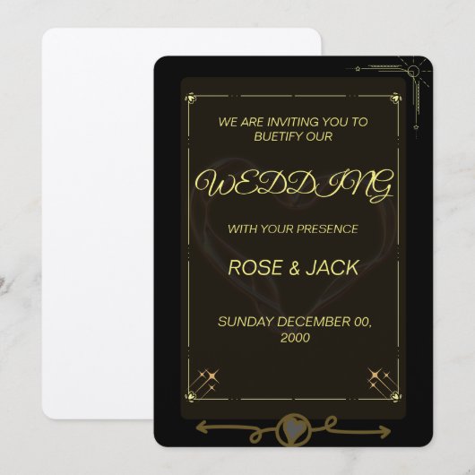 クラシックな招待状 招待状 (正面/裏面)