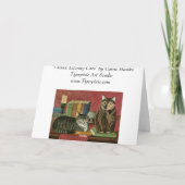 クラシックな文学的な猫PoeのDickensの火夫の芸術カード カード (裏面)