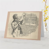 クラシックな新生児の挨拶状 カード (黄色い花)