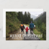 クラシックな旅行 山岳ハイキング ファミリー クリスマス (正面/裏面)