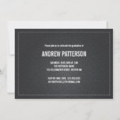 クラシックな旗の卒業の写真の発表 招待状 (裏面)