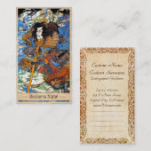 クラシックな日本の伝説の武士の戦士の芸術 名刺 (正面/裏面)