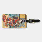 クラシックな日本の浮世絵風の芸者 歌川 ラゲッジタグ (正面横)