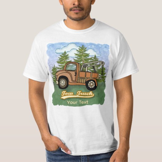 クラシックな旧型レッカー車 Tシャツ (正面)