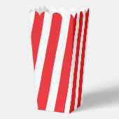 クラシックな明るい赤と白のストライプのポップコーン フェイバーボックス (裏面)