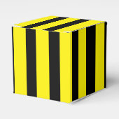 クラシックな明るい黄色と黒のストライプ クラシック フェイバーボックス (正面サイド)