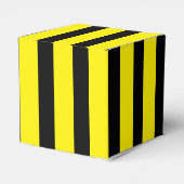 クラシックな明るい黄色と黒のストライプ クラシック フェイバーボックス (裏面サイド)