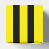 クラシックな明るい黄色と黒のストライプ ハート フェイバーボックス (上部)