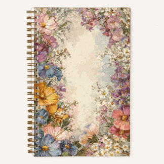 クラシックな昔ながらの花 ノートブック
