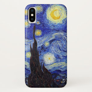 クラシックな星明かりの夜刺激を受けたなプロダクトゴッホ iPhone X ケース