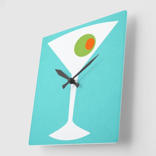 クラシックな映画マルティーニの柱時計 スクエア壁時計 (傾斜)