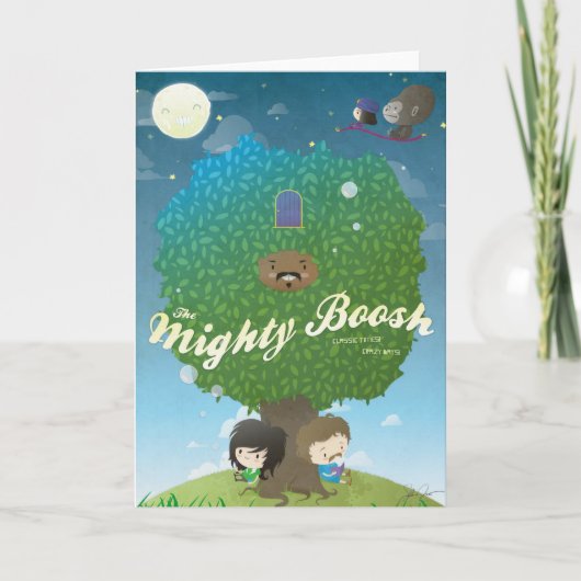 クラシックな時の挨拶状 カード (正面)