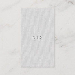 クラシックな最小主義の灰色のリネン美しいの垂直 名刺