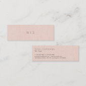 クラシックな最小主義の赤面のリネン背景の美しい スキニー名刺 (正面/裏面)