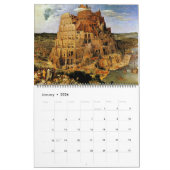 クラシックな最高傑作のアートワーク カレンダー (1月 2026)