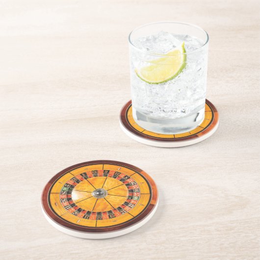 クラシックな木のルーレット盤のコースター コースター (側面)
