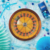 クラシックな木のルーレット盤の紙皿 ペーパープレート (パーティー)