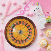 クラシックな木のルーレット盤の紙皿 ペーパープレート (パーティー)