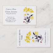 クラシックな東洋の中国のなsumi-eインク花のペンキ 名刺 (正面/裏面)