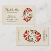 クラシックな東洋の日本のコイのコイの魚の入れ墨 名刺 (正面/裏面)