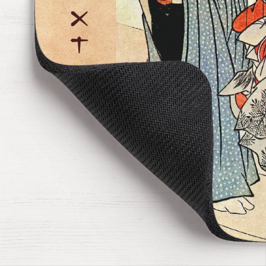 クラシックな東洋の日本の人形遺いのukiyo-eの芸術 マウスパッド (コーナー)