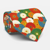 クラシックな東洋の日本の傘の着物パターン ネクタイ (ロール)