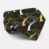 クラシックな東洋の日本の盆栽の木の鳥は縞で飾ります ネクタイ (ロール)