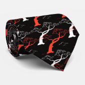 クラシックな東洋の日本の盆栽の木の鳥は縞で飾ります ネクタイ (ロール)