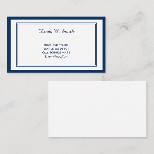 クラシックな枠付き名刺 名刺 (正面/裏面)