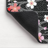 クラシックな桜の着物パターンマウスパッド マウスパッド (コーナー)