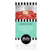 クラシックな棚カード-ベーカリーのカフェのカップケーキの店のフライヤ ラックカード (裏面)