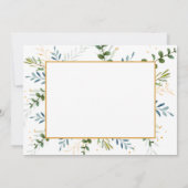 クラシックな正式な結婚式の招待状 ユーカリ 招待状 (裏面)