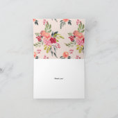 クラシックな水彩画によっては花のサンキューカードが開花します サンキューカード (内部)