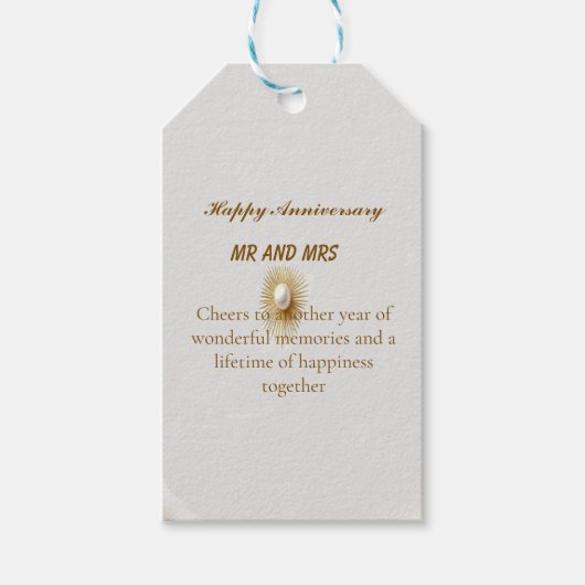 クラシックな水彩画のゴールドラグジュアリーフロールフレーム ギフトタグ (正面)