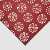 クラシックな消防士の記号パターン赤 薄葉紙 (詳細)