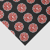 クラシックな消防士の記号パターン黒 薄葉紙 (詳細)